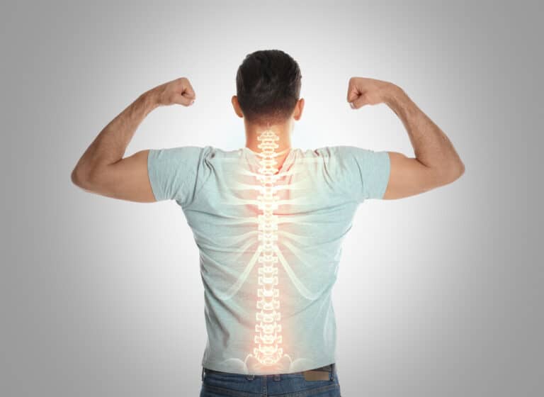 Person with a healthy back