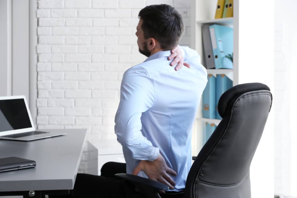 Man with back and neck pain
