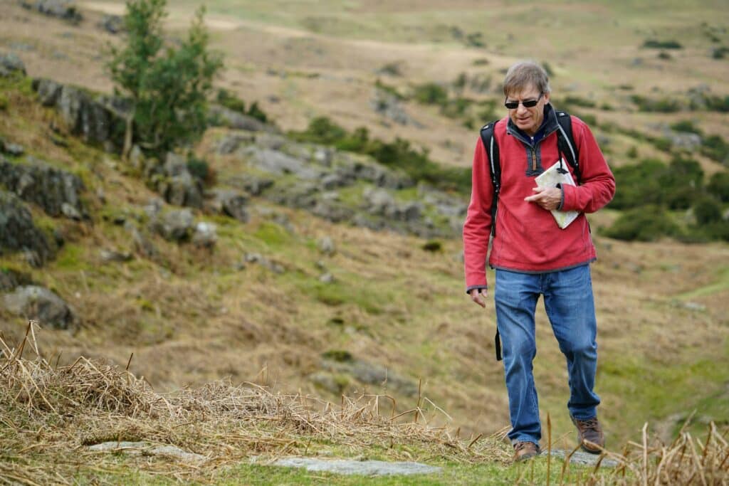 A man on Portsdown Hill